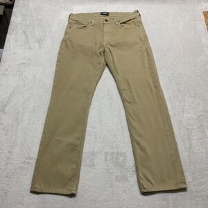 Paige Jeans Men's 33x29 Brown Federal Straight‎ Leg Stretch Pants